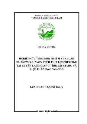 Nghiên cứu về Salmonella và E. coli trong thịt lợn tại 