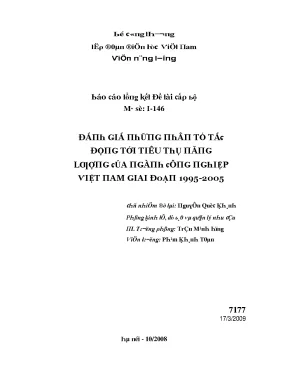 Đánh giá tiêu thụ năng lượng tại Việt Nam giai đoạn 