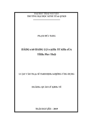 Quản lý kinh tế tại Trường Đại học Kinh tế & QTKD Thái 