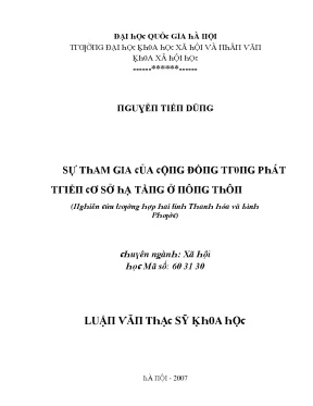 Nghiên Cứu Sự Tham Gia Của Người Dân Ở Việt Nam