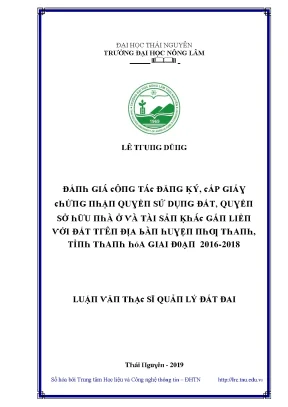 Đánh giá công tác cấp giấy chứng nhận quyền sử dụng đất
