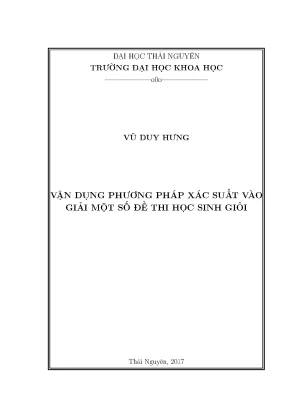 Vận Dụng Phương Pháp Xác Suất Trong Giải Đề Thi Học Sinh 