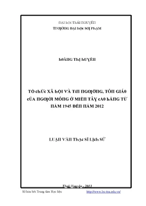 Lịch sử và phát triển xã hội Thái Nguyên từ 1945 đến 2012