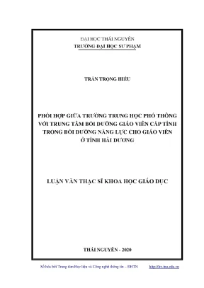 Phối Hợp Giữa Trường THPT và Trung Tâm Bồi Dưỡng Giáo