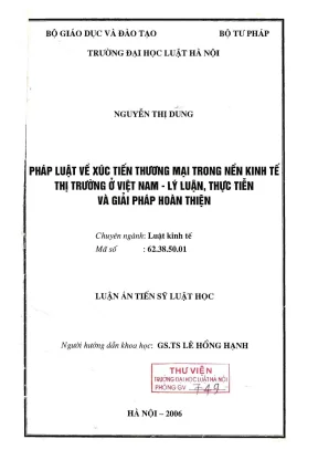 Nâng cao hiệu quả xúc tiến thương mại trong nền kinh tế