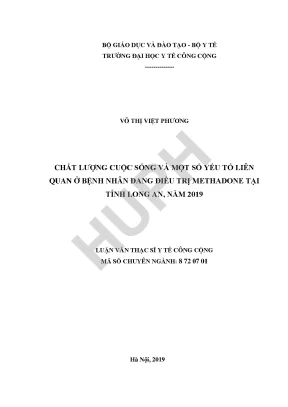 Chất lượng cuộc sống của bệnh nhân điều trị methadone