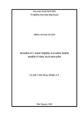 Nghiên Cứu Địa Lý Tại Tỉnh Thái Nguyên: Thực Trạng và 