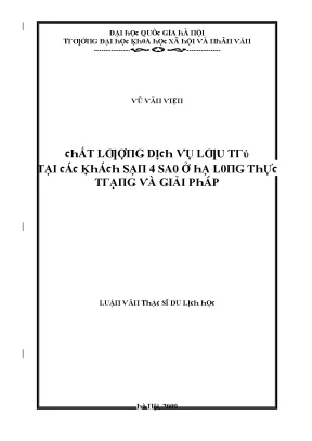 Nghiên Cứu Du Lịch Tại Đại Học Quốc Gia Hà Nội: Thực