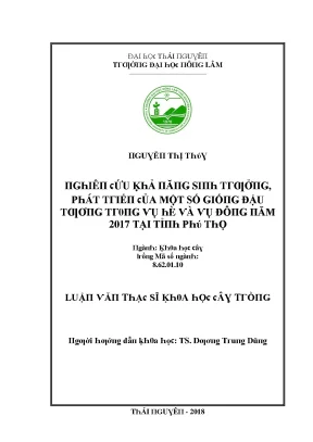 Nghiên Cứu Về Đậu Tương Tại Đại Học Thái Nguyên
