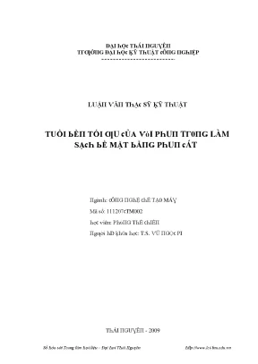 Tối Ưu Hóa Tuổi Bền Vững Của Voi Phục Vụ Làm Sạch Bề Mặt