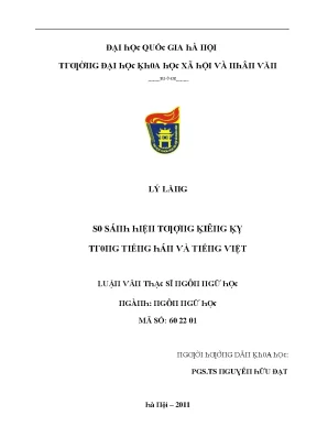 Luận Văn Cao Học Về Khoa Học Xã Hội Tại Đại Học Quốc Gia