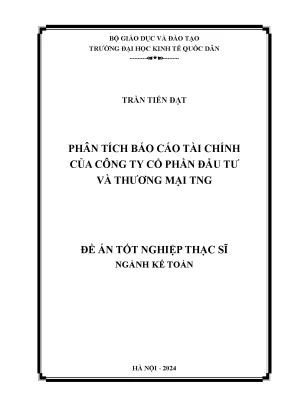 Phân Tích Báo Cáo Tài Chính Công Ty Cổ Phần Đầu Tư và