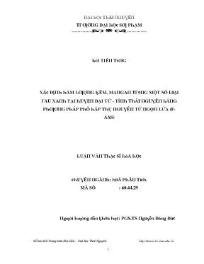 Nghiên cứu về các loại rau xanh tại Đại học Thái Nguyên