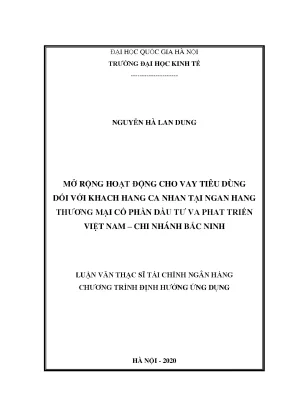 Mở Rộng Hoạt Động Cho Vay Tiêu Dùng Tại Ngân Hàng Đầu Tư