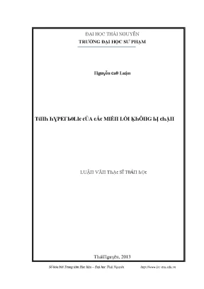 Nghiên cứu tính hyperbolic của miền lồi không bị chặn