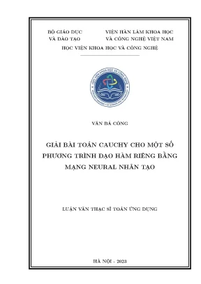 Giải Bài Toán Cauchy Bằng Mạng Neural Nhân Tạo