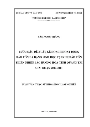 Bảo Tồn Đa Dạng Sinh Học Tại Khu Bảo Tồn Thiên Nhiên Bắc
