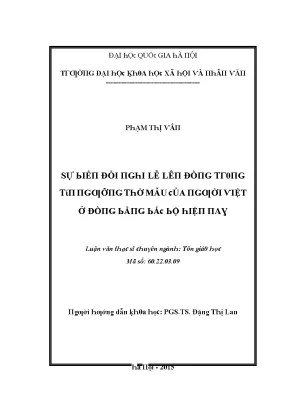 Sự Biến Đổi Nghi Lễ Lễ Đồ Ngành Xã Hội Việt Nam