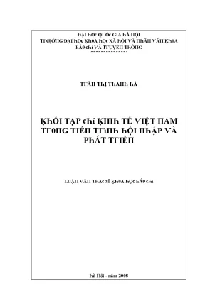 Nghiên Cứu Về Kinh Tế Xã Hội Tại Đại Học Quốc Gia Hà Nội