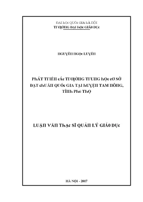 Phát triển trường trung học cơ sở đạt chuẩn quốc gia tại