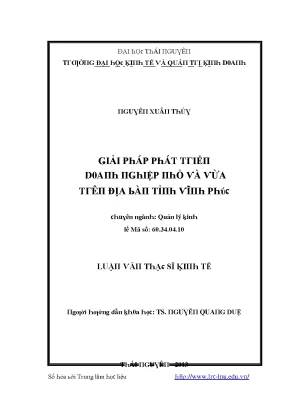 Giải pháp phát triển doanh nghiệp nhỏ và vừa tại Vĩnh Phúc
