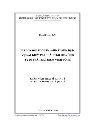 Nâng cao năng lực cạnh tranh dịch vụ bảo hiểm phi nhân