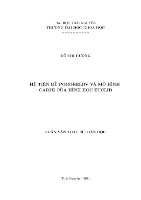 Hệ Tiên Đề Pogorelov và Mô Hình Carte trong Hình Học Euclid