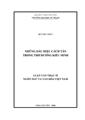 Cách Tân Trong Thơ Dương Kiều Minh: Nghiên Cứu Từ Luận 