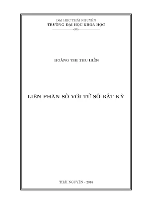 Nghiên Cứu Liên Phân Số Với Tử Số Bất Kỳ