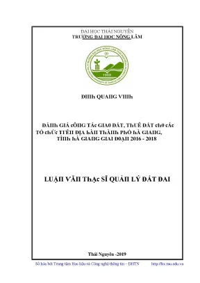 Quản lý đất đai tại Thái Nguyên: Đánh giá giá đất và