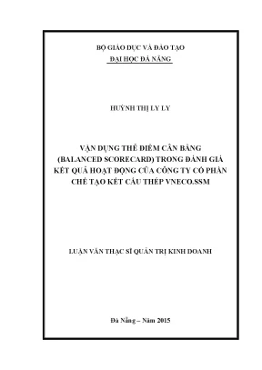 Vận Dụng Thẻ Điểm Cân Bằng Trong Đánh Giá Kết Quả Hoạt