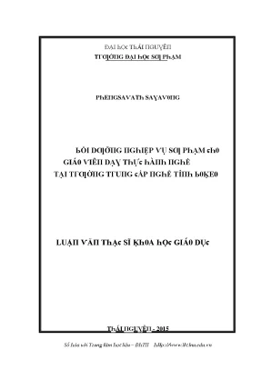 Bồi Dưỡng Nghiệp Vụ Sư Phạm Cho Giáo Viên Dạy Thực Hành