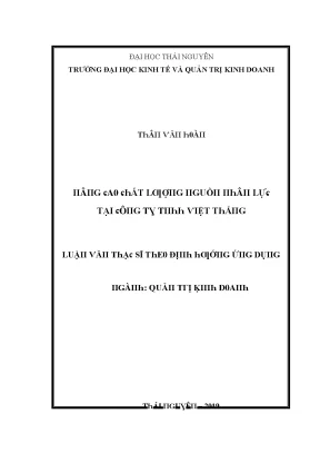 Đại Học Kinh Tế và Quản Trị Kinh Doanh Thái Nguyên: