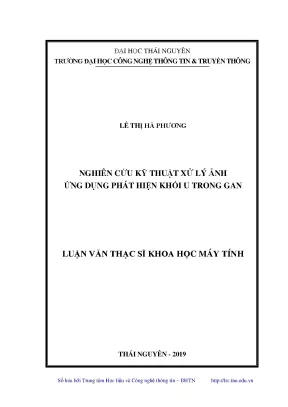 Nghiên cứu phát hiện khối u gan bằng kỹ thuật xử lý ảnh