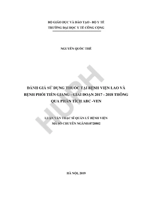 Đánh Giá Sử Dụng Thuốc Tại Bệnh Viện Lao Và Bệnh Phổi