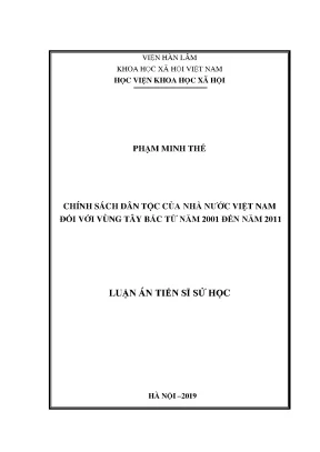 Chính Sách Dân Tộc Việt Nam Tại Vùng Tây Bắc (2001-2011)