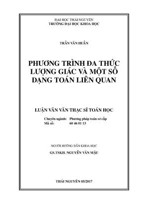 Nghiên Cứu Phương Trình Đa Thức Lượng Giác và Ứng Dụng