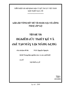 Kỹ Thuật Thiết Bị Y Tế: Nghiên Cứu và Ứng Dụng