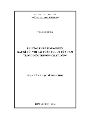 Phương Pháp Tìm Nghiệm Xấp Xỉ Bài Toán Trượt Của Tấm