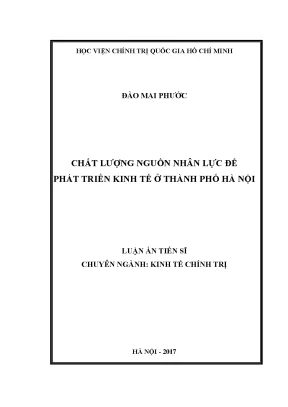 Nâng cao chất lượng nguồn nhân lực để phát triển kinh tế