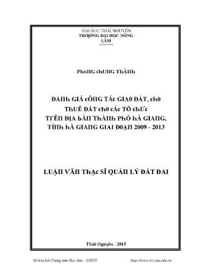 Quản lý đất đai tại Thái Nguyên: Đánh giá và phân tích