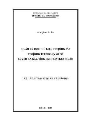 Quản lý hiệu trưởng trường trung học cơ sở huyện Hạ Hòa,