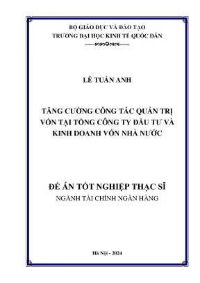Tăng Cường Quản Trị Vốn Tại Tổng Công Ty Đầu Tư Và Kinh