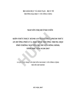 Nghiên Cứu An Toàn Thực Phẩm Thức Ăn Đường Phố Tại