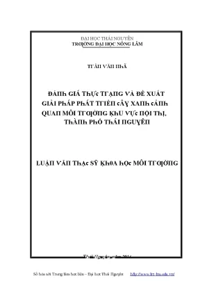 Đánh Giá và Giải Pháp Phát Triển Cây Xanh Cảnh Quan Tại
