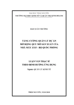 Tăng Cường Quản Lý Dự Án Mở Rộng Sản Xuất Tại Nhà Máy