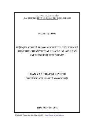 Hiệu Quả Kinh Tế Trong Sản Xuất Và Tiêu Thụ Chè VietGAP