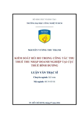 Kiểm Soát Rủi Ro Trong Thu Thuế Doanh Nghiệp Tại Bình Dương