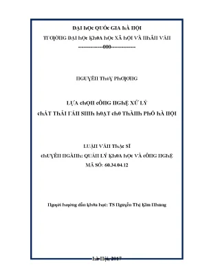 Quản Lý Hệ Thống Xử Lý Chất Thải Tại Hà Nội