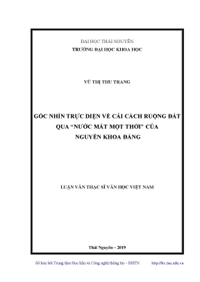Cải Cách Ruộng Đất Qua Nước Mắt Một Thời: Góc Nhìn Từ